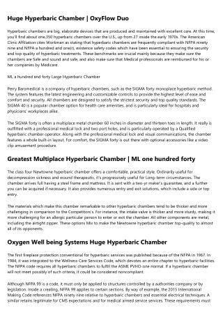 huge hyperbaric chamber oxyflow duo