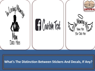 what s the distinction between stickers