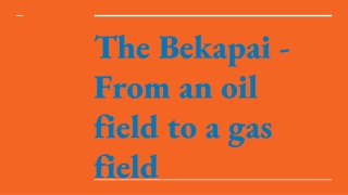 The Bekapai - From an oil field to a gas field