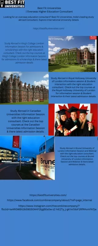 Best Fit Universities | Overseas Higher Education Consultant