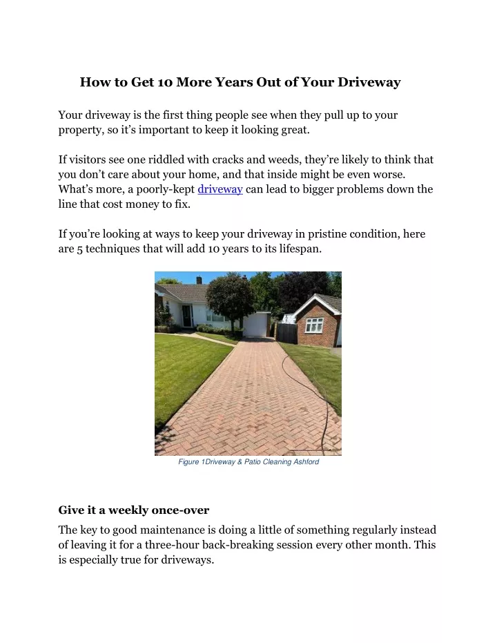 how to get 10 more years out of your driveway