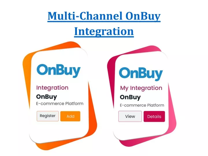 multi channel onbuy integration