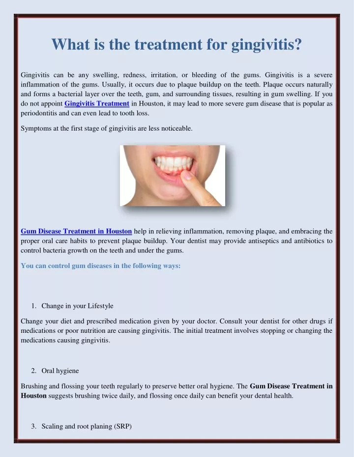 what is the treatment for gingivitis