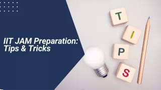 IIT JAM Preparation Tips & Tricks