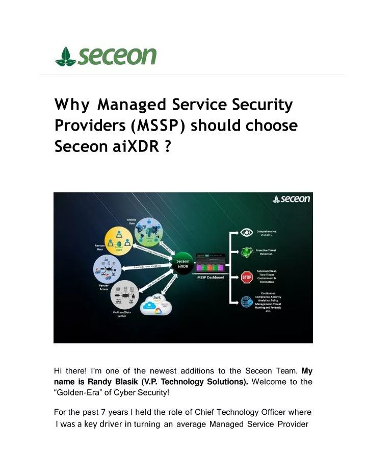 why managed service security providers mssp