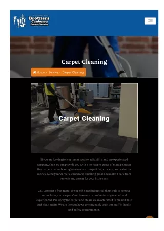 Carpet Cleaning Services In Canberra