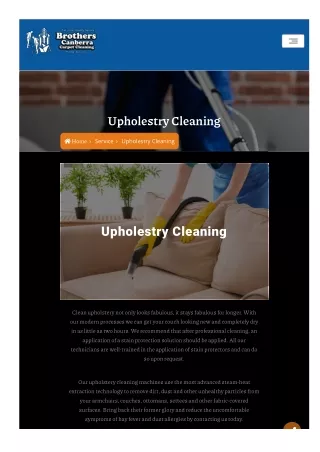 Upholstery Cleaning Services In Canberra
