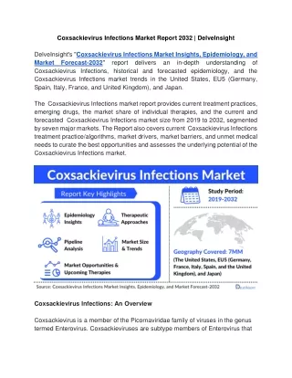 Coxsackievirus Infections Market