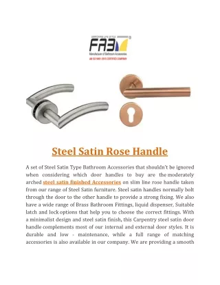 steel satin rose handle