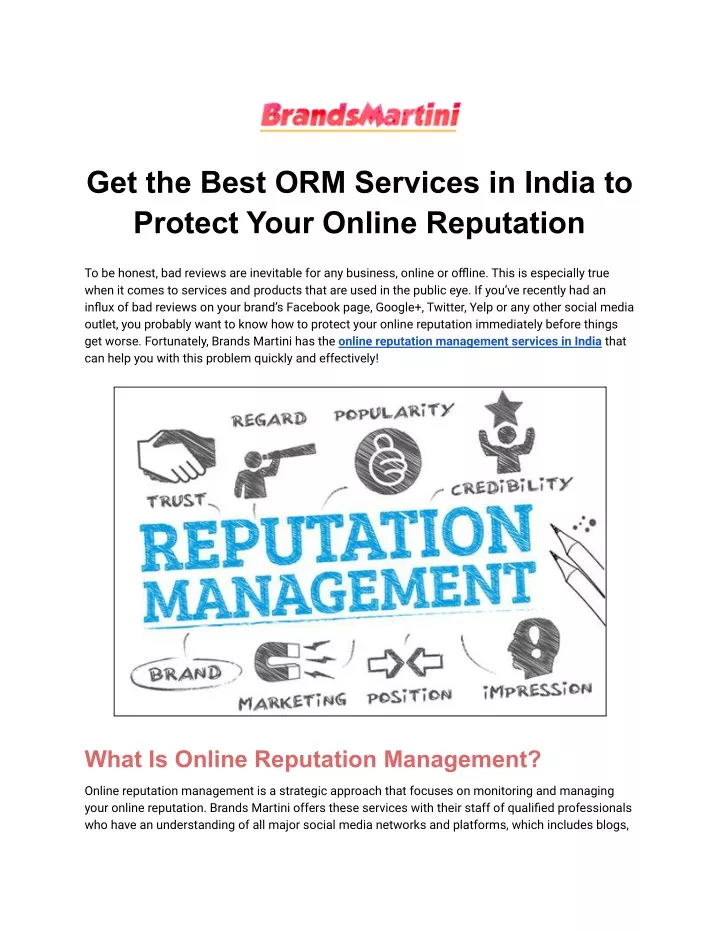 get the best orm services in india to protect