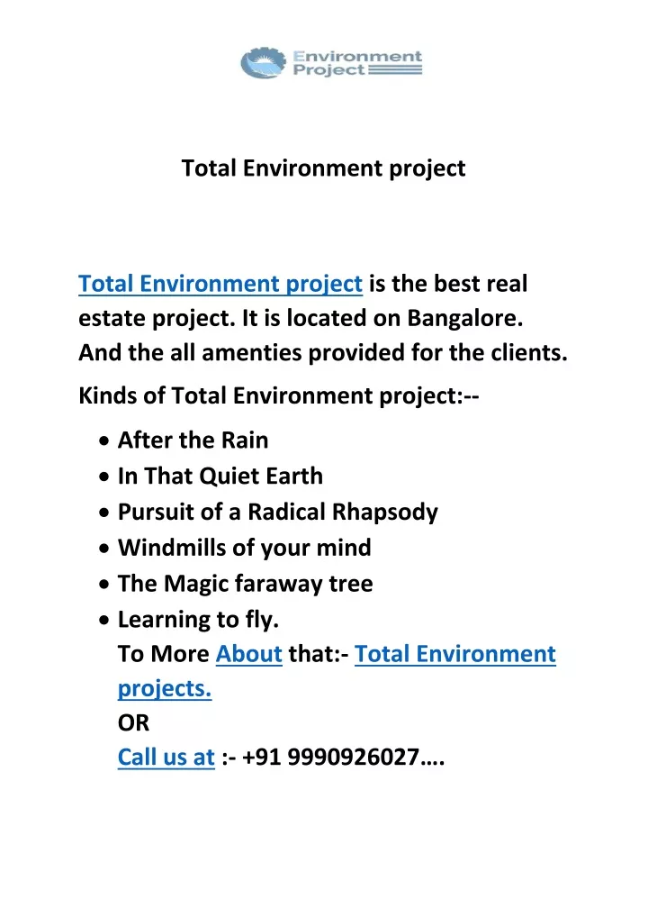 total environment project