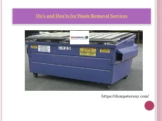 Do’s and Don’ts for Waste Removal Services
