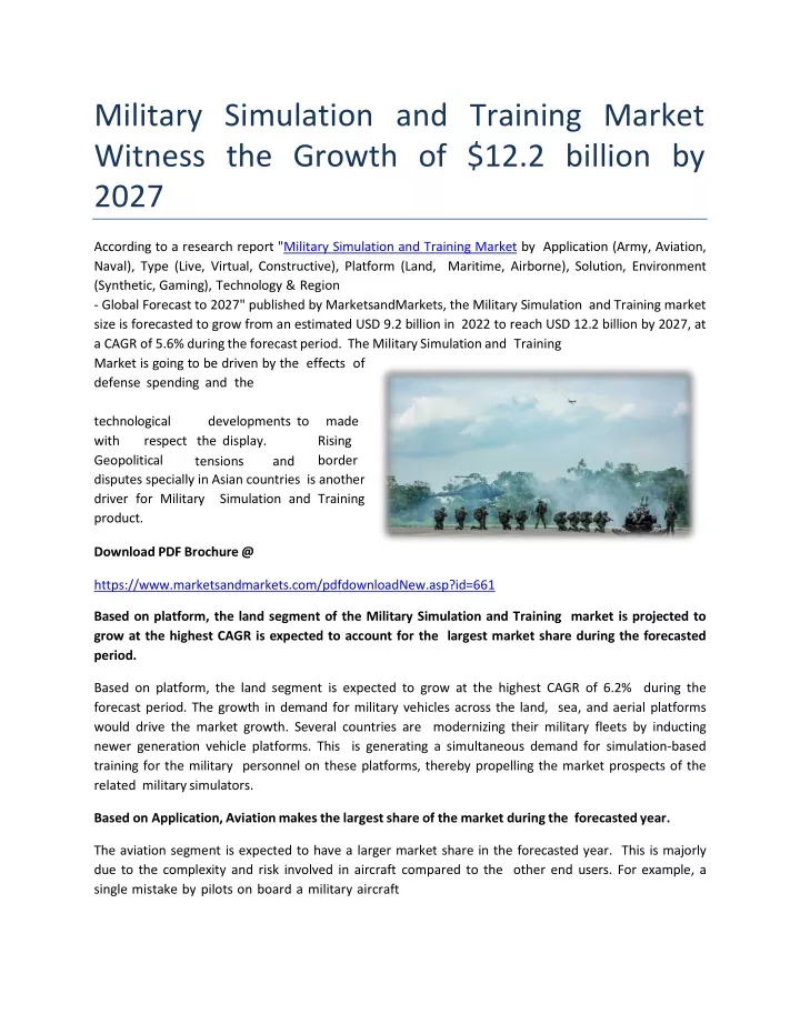 military simulation and training market witness the growth of 12 2 billion by 2027