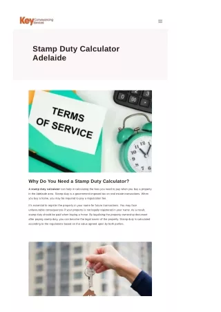 Stamp Duty Calculator Adelaide