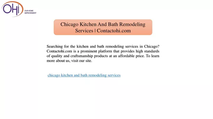 chicago kitchen and bath remodeling services