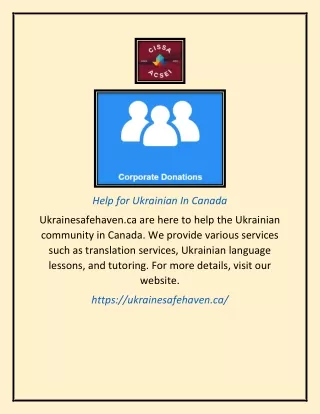 help for ukrainian in canada