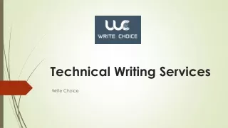 Technical Writing Services