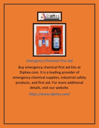 Emergency Chemical First Aid