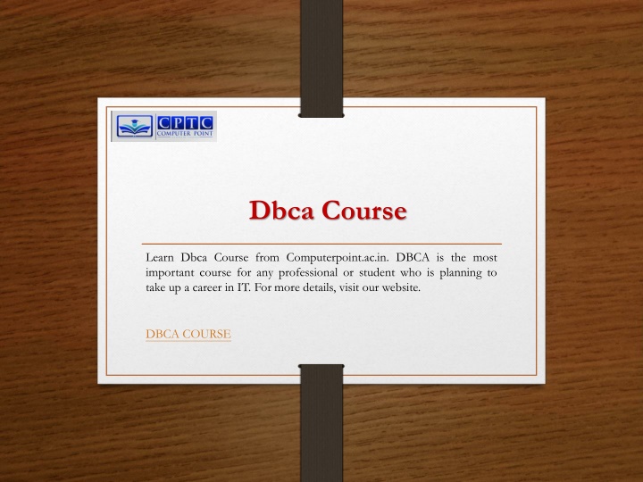 dbca course