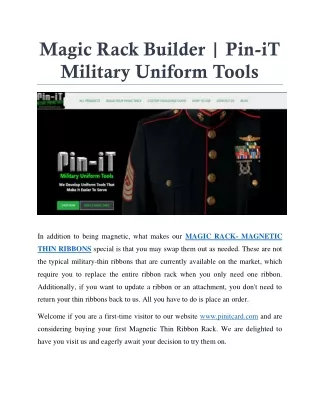 magic rack builder pin it military uniform tools