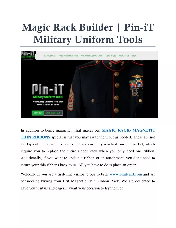 magic rack builder pin it military uniform tools