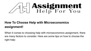 how to choose help with microeconomics assignment