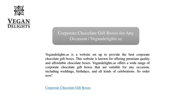 corporate chocolate gift boxes for any occasion