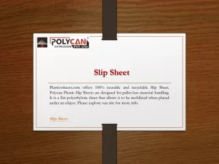 slip sheet