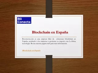 Blockchain en España  Boconecta.com
