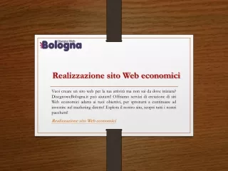 Realizzazione sito Web economici  Disegnowebologna.it