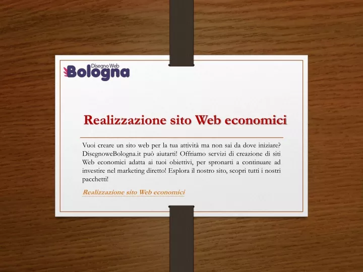 realizzazione sito web economici