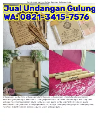O82I•34I5•ᜪ5ᜪ6 (WA) Kartu Undangan Reuni Contoh Undangan Dari Bambu