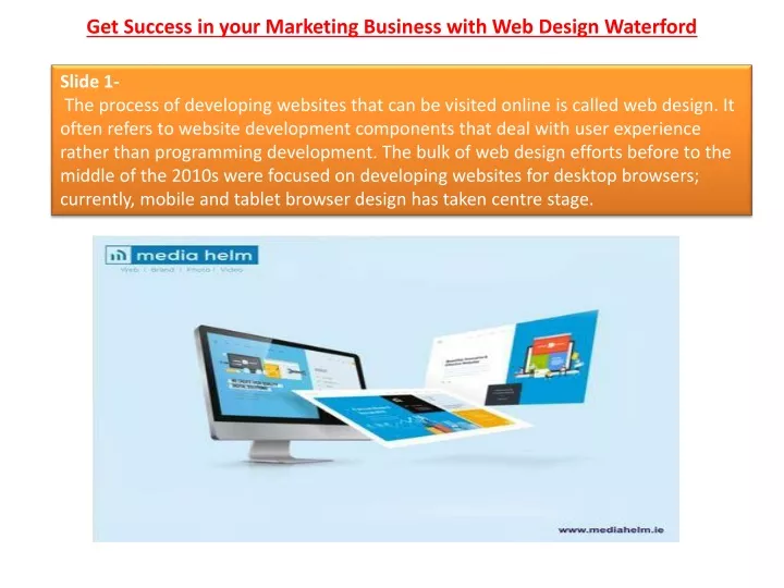 get success in your marketing business with web design waterford