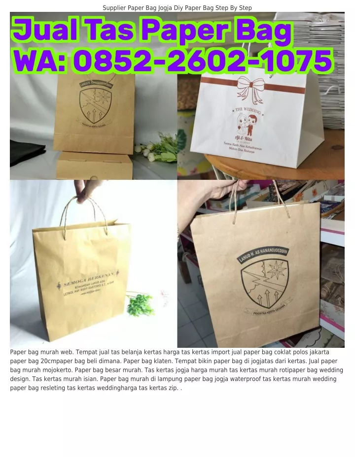 supplier paper bag jogja diy paper bag step