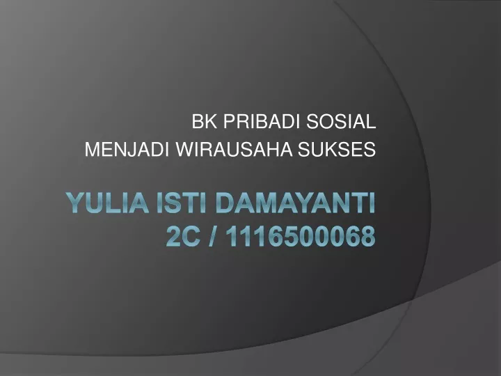 bk pribadi sosial