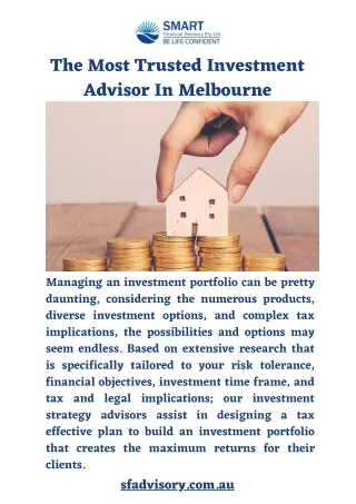 The most trusted investment advisor in Melbourne