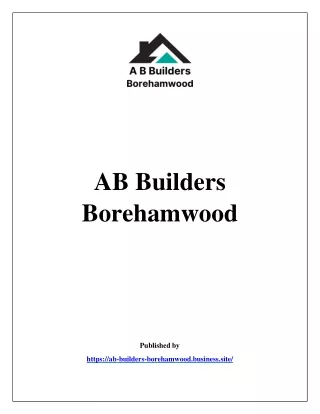 AB Builders in Borehamwood