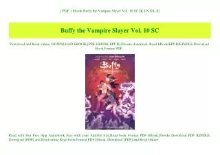 { PDF } Ebook Buffy the Vampire Slayer Vol. 10 SC [K.I.N.D.L.E]