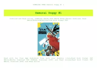 DOWNLOAD FREE Samurai Doggy #1 (E.B.O.O.K. DOWNLOAD^