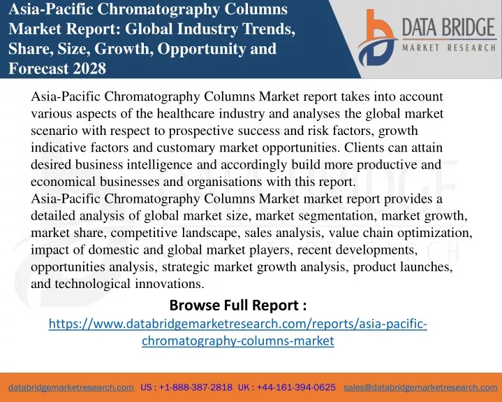 asia pacific chromatography columns market report