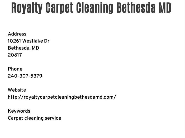 royalty carpet cleaning bethesda md