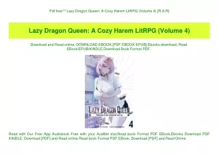 Pdf free^^ Lazy Dragon Queen A Cozy Harem LitRPG (Volume 4) [R.A.R]