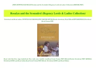 [PDF] DOWNLOAD READ Rosalyn and the Scoundrel (Regency Lords & Ladies Collection) [EBOOK PDF]
