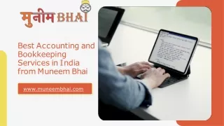 Best Accounting and Bookkeeping Services in India from Muneem Bhai