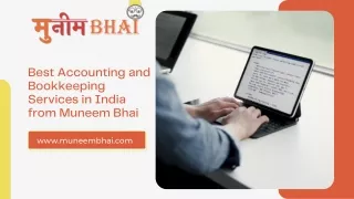Best Accounting and Bookkeeping Services in India from Muneem Bhai