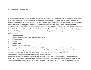 Critical Communications 
