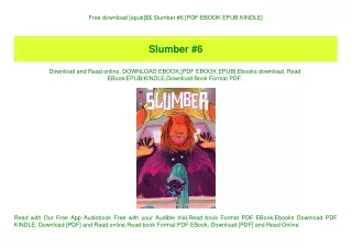 Free download [epub]$$ Slumber #6 [PDF EBOOK EPUB KINDLE]