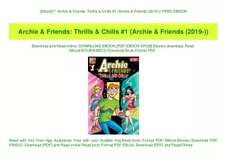 [Ebook]^^ Archie & Friends Thrills & Chills #1 (Archie & Friends (2019-)) FREE EBOOK