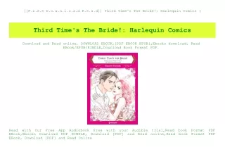 [[F.r.e.e D.o.w.n.l.o.a.d R.e.a.d]] Third Time's The Bride! Harlequin Comics (E.B.O.O.K. DOWNLOAD^