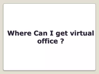 where can i get virtual office